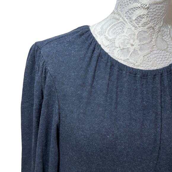 Velvet by Graham and Spencer Viscose Blend Midi Knit Dress Blue Women Small NWT - Picture 5 of 10